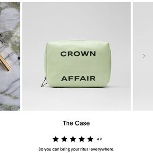 Crown Affair Green Cosmetic Bag